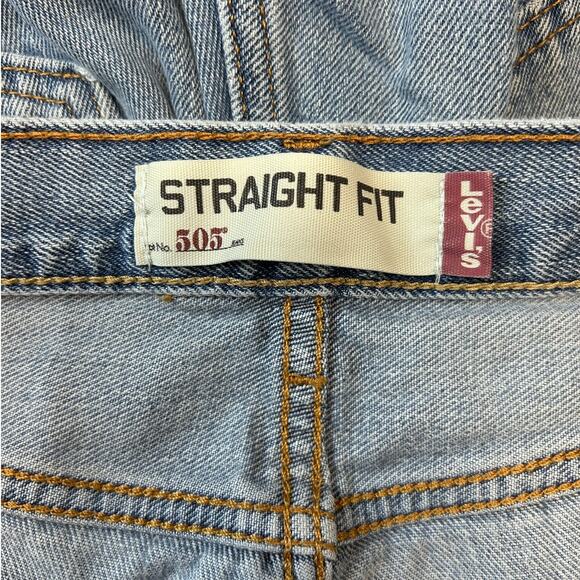 Levi’s Mens Light Wash Straight Fit 505 Jeans, Blue, size W38xL29 - Picture 10 of 16